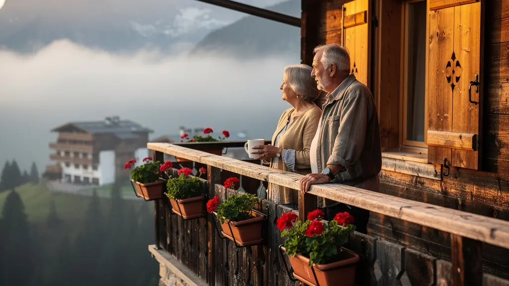 Traditionelles Schweizer Chalet in einer Berglandschaft als Sinnbild fuer den Wertanstieg altrechtlicher Ferienwohnungen durch das Zweitwohnungsgesetz