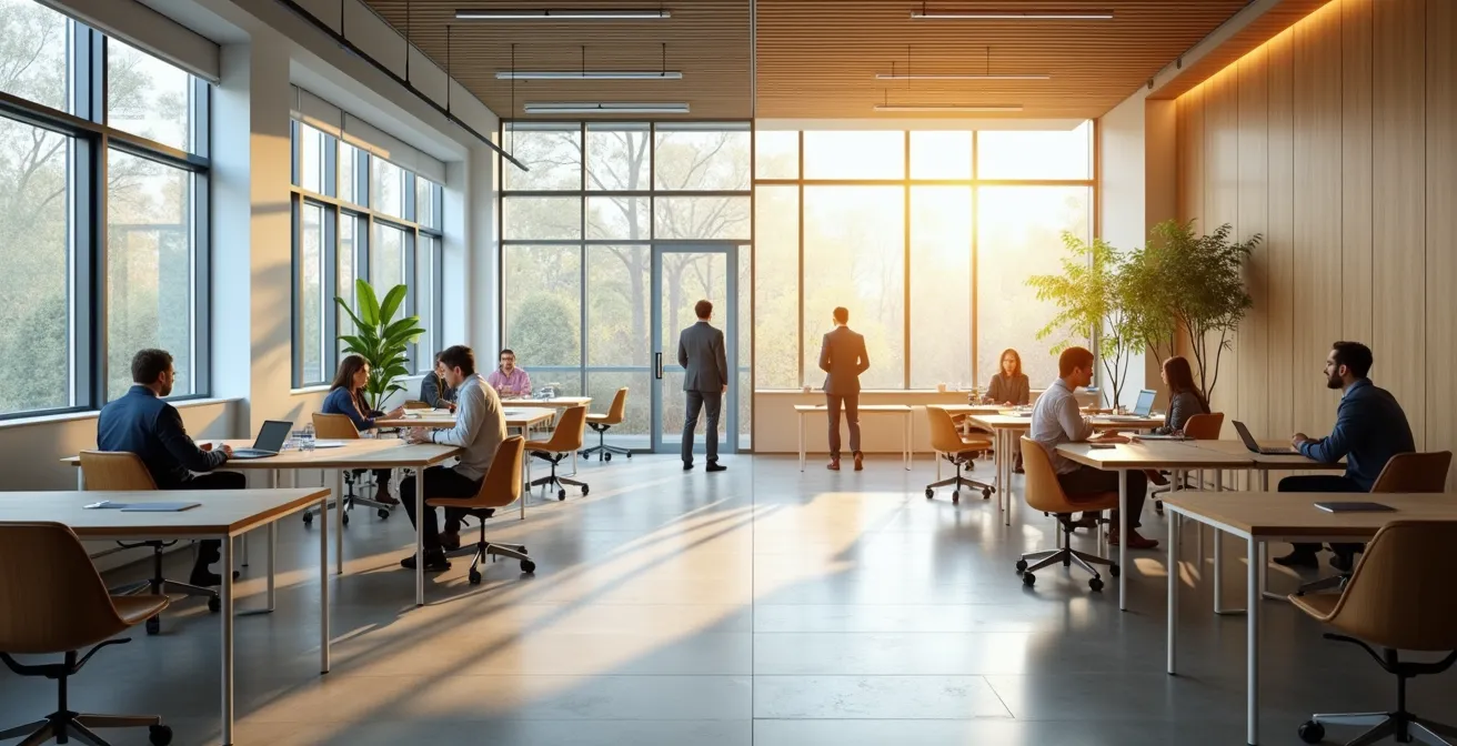 Abstrakte Darstellung der Gehaltsentwicklung mit steigenden Kurven für Wissenschaft und Industrie