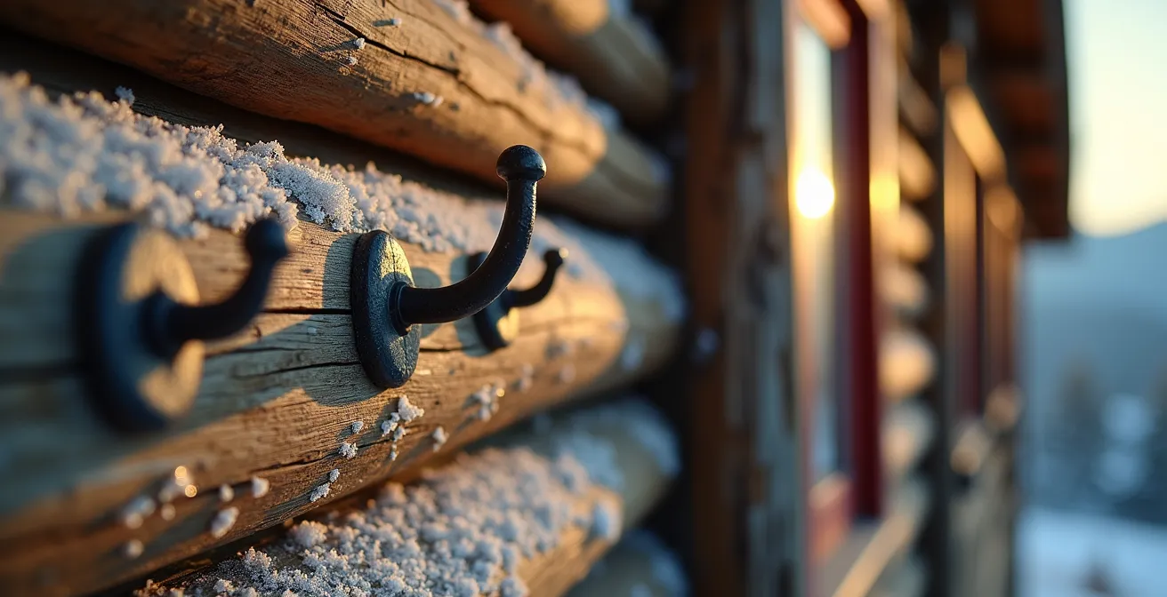 Hörnlihütte am Matterhorn im Nachmittagslicht mit ankommenden Bergsteigern