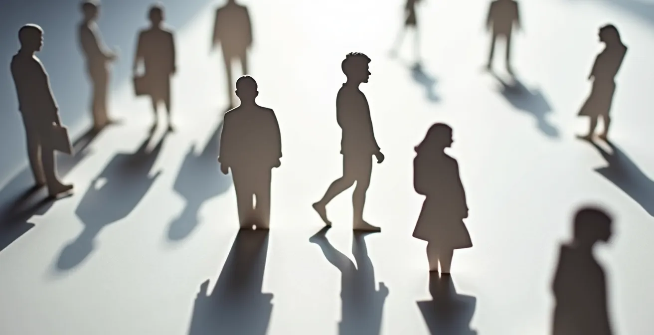 Abstrakte Darstellung von Algorithmus-Bias bei Bewerbungsverfahren