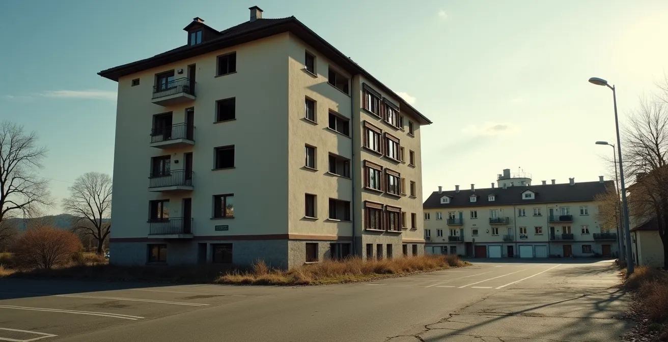 Leerstehende Wohnung in ländlicher deutscher Gemeinde